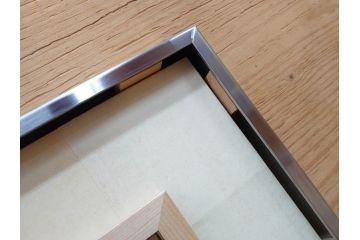 真作　京都　日本画家　井上富夫　「薊」(アザミ、共シール、絵画、額装、箱付き)(R-074133)