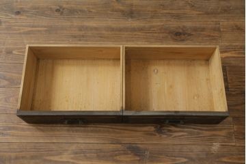 和製アンティーク　上手物!!　古い栓材の象嵌入り本箱(ブックケース、サイドキャビネット、収納棚、戸棚)(R-074142)