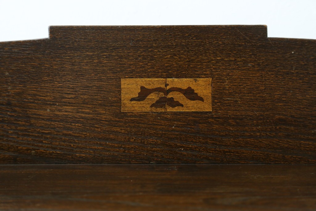 和製アンティーク　上手物!!　栓材　象嵌入り　扉のデザインが目を引く本箱　(R-074142)