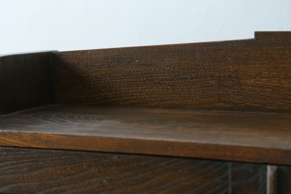 和製アンティーク　上手物!!　栓材　象嵌入り　扉のデザインが目を引く本箱　(R-074142)