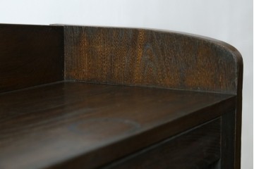 和製アンティーク　上手物!!　栓材　象嵌入り　扉のデザインが目を引く本箱　(R-074142)