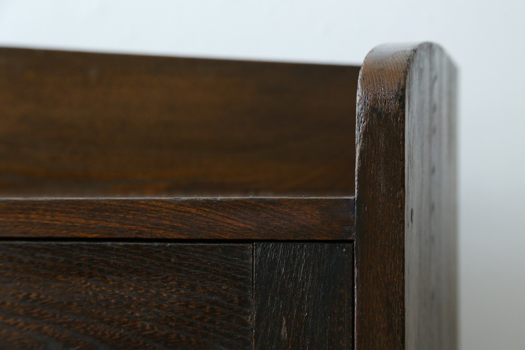 和製アンティーク　上手物!!　栓材　象嵌入り　扉のデザインが目を引く本箱　(R-074142)