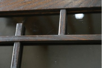 和製アンティーク　上手物!!　栓材　象嵌入り　扉のデザインが目を引く本箱　(R-074142)