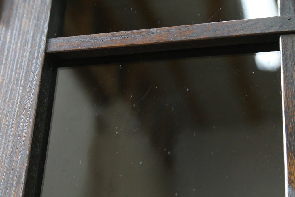 和製アンティーク　上手物!!　栓材　象嵌入り　扉のデザインが目を引く本箱　(R-074142)