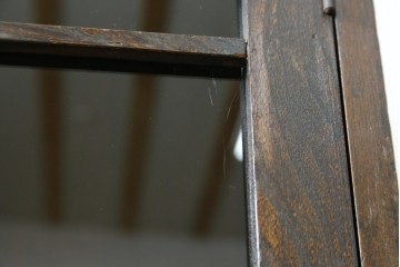 和製アンティーク　上手物!!　栓材　象嵌入り　扉のデザインが目を引く本箱　(R-074142)