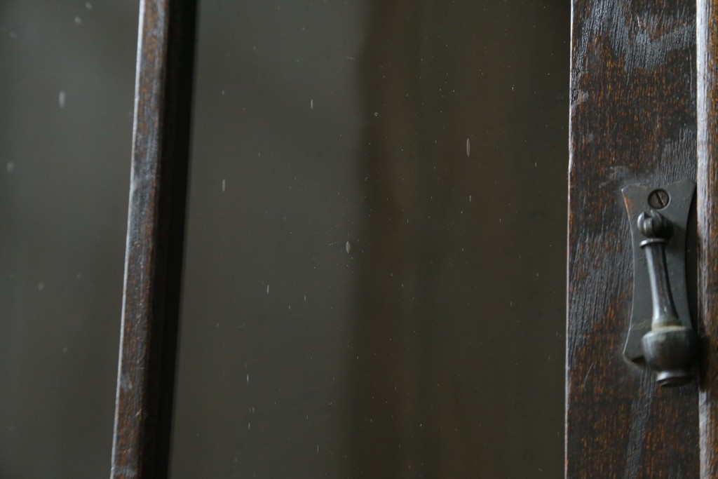 和製アンティーク　上手物!!　栓材　象嵌入り　扉のデザインが目を引く本箱　(R-074142)