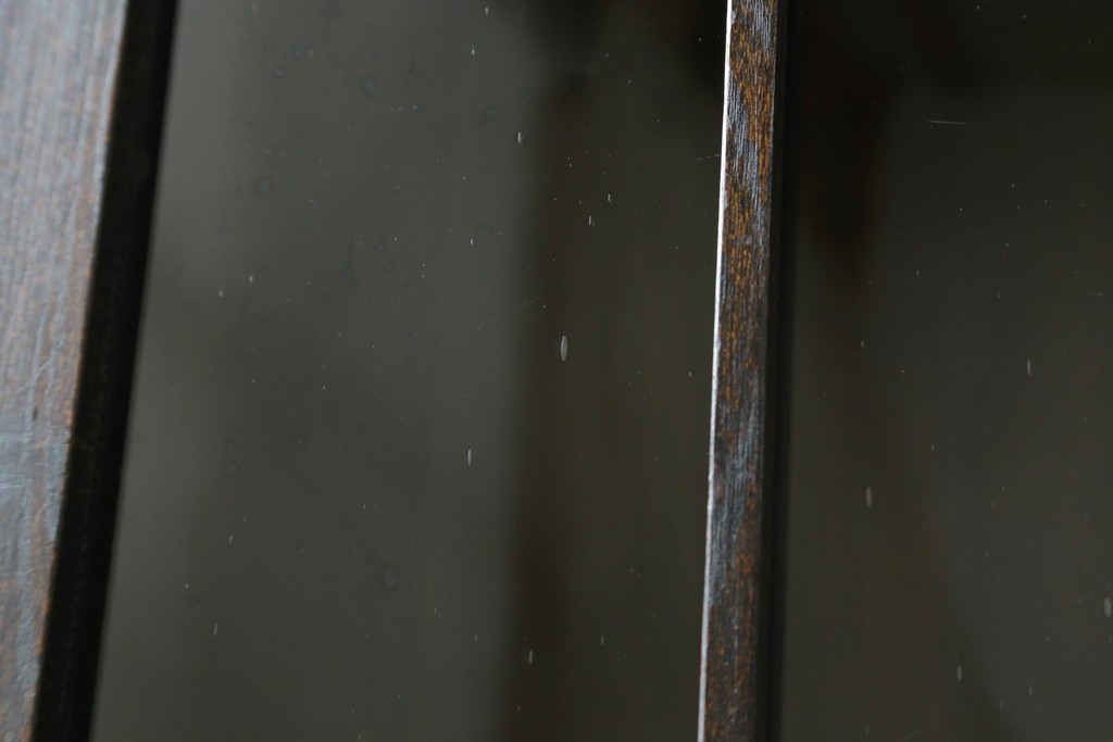 和製アンティーク　上手物!!　栓材　象嵌入り　扉のデザインが目を引く本箱　(R-074142)