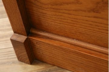 中古　美品　美しい木目と品のある佇まいが魅力の重ね水屋箪笥(収納箪笥、戸棚、収納棚、食器棚)(R-074143)