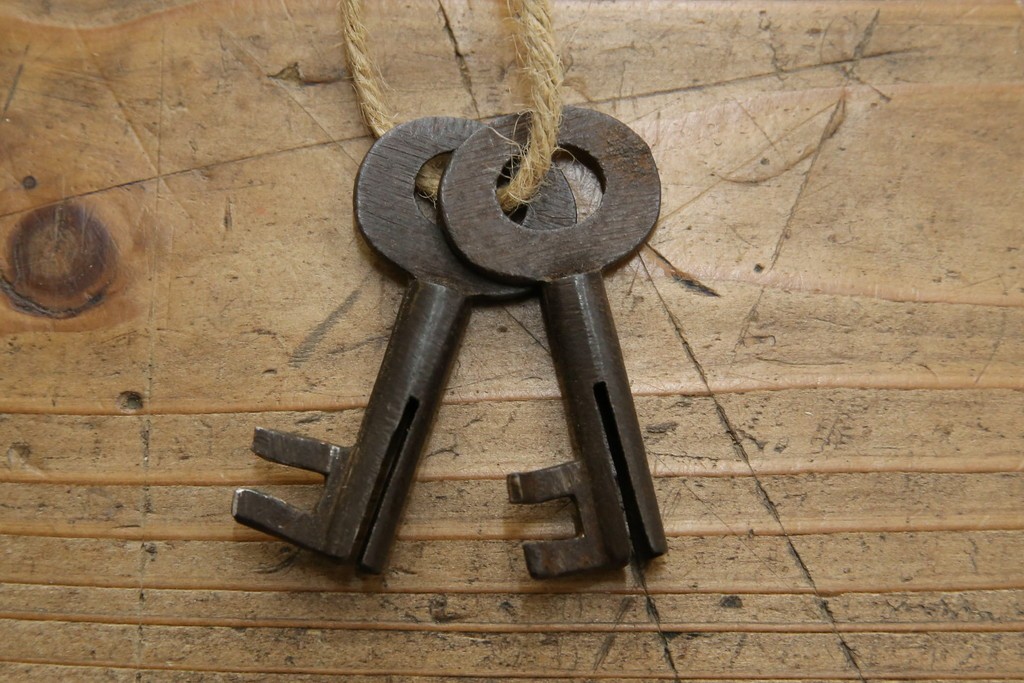 和製アンティーク　桜丸金具　年月を経た風合いが魅力的な重ね米沢箪笥　(R-074160)