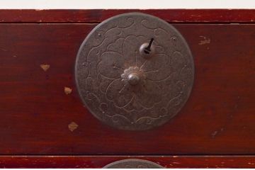 和製アンティーク　桜丸金具　年月を経た風合いが魅力的な米沢箪笥ローボード(時代箪笥、収納箪笥、引き出し、ローチェスト、テレビ台、テレビボード)(R-074162)