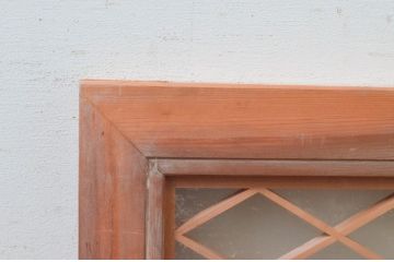 ビンテージ建具　両面ガラス　上品な和を演出する組子欄間1枚(明り取り、明かり取り、ヴィンテージ)(R-074166)