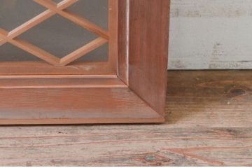 ビンテージ建具　両面ガラス　上品な和を演出する組子欄間1枚(明り取り、明かり取り、ヴィンテージ)(R-074166)