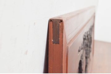 アンティーク建具　激レア　希少!!　最高級　山本博作　漆塗り　楠(クス)材　紅葉・宝珠　緻密で豪華な太鼓(だだいこ・楽太鼓)の彫りに目を奪われる彫刻欄間1枚(明り取り、明かり取り、在銘有り)(R-074167)