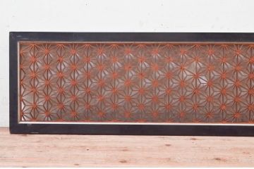 アンティーク建具　和モダンなインテリアにおすすめの組子欄間1枚(明り取り、明かり取り)(R-074168)