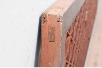 アンティーク建具　和モダンなインテリアにおすすめの組子欄間1枚(明り取り、明かり取り)(R-074168)