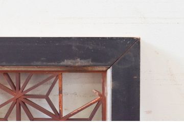 アンティーク建具　和モダンなインテリアにおすすめの組子欄間1枚(明り取り、明かり取り)(R-074169)
