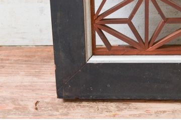 アンティーク建具　和モダンなインテリアにおすすめの組子欄間1枚(明り取り、明かり取り)(R-074169)