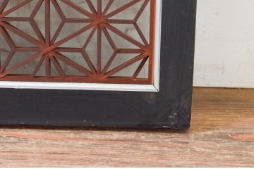 アンティーク建具　和モダンなインテリアにおすすめの組子欄間1枚(明り取り、明かり取り)(R-074169)