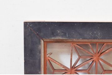 アンティーク建具　和モダンなインテリアにおすすめの組子欄間1枚(明り取り、明かり取り)(R-074169)