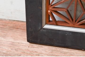 アンティーク建具　和モダンなインテリアにおすすめの組子欄間1枚(明り取り、明かり取り)(R-074169)
