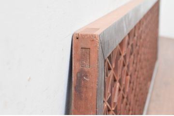 アンティーク建具　和モダンなインテリアにおすすめの組子欄間1枚(明り取り、明かり取り)(R-074169)