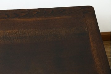 イギリスアンティーク　希少サイズ!!　オーク材　バルボスレッグが目を惹くサイドテーブル　(R-074174)