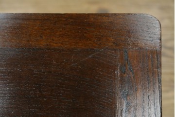 イギリスアンティーク　希少サイズ!!　オーク材　バルボスレッグが目を惹くサイドテーブル　(R-074174)