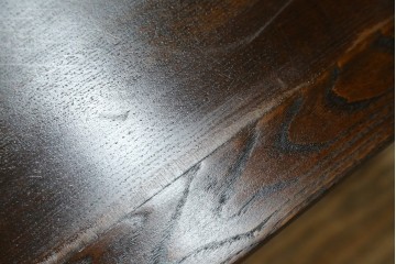 イギリスアンティーク　希少サイズ!!　オーク材　バルボスレッグが目を惹くサイドテーブル　(R-074174)