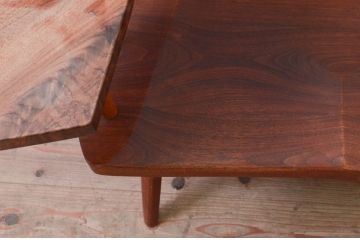 和製ヴィンテージ　小田急ハルク購入　ジョージナカシマ　LOUNGE ARM(ラウンジアーム)　One Arm(ワンアーム、片肘)　CN103　モダンに洗練された右アーム付きラウンジチェア(ジョージ・ナカシマ、アームチェア、イス、椅子、板座チェア、ビンテージ)(R-074175)