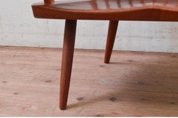 和製ヴィンテージ　小田急ハルク購入　ジョージナカシマ　LOUNGE ARM(ラウンジアーム)　One Arm(ワンアーム、片肘)　CN103　モダンに洗練された右アーム付きラウンジチェア(ジョージ・ナカシマ、アームチェア、イス、椅子、板座チェア、ビンテージ)(R-074175)