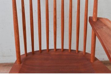 和製ヴィンテージ　小田急ハルク購入　ジョージナカシマ　LOUNGE ARM(ラウンジアーム)　One Arm(ワンアーム、片肘)　CN103　モダンに洗練された左アーム付きラウンジチェア(ジョージ・ナカシマ、アームチェア、イス、椅子、板座チェア、ビンテージ)(R-074176)