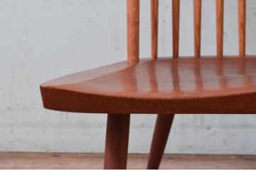 和製ヴィンテージ　小田急ハルク購入　ジョージナカシマ　LOUNGE ARM(ラウンジアーム)　One Arm(ワンアーム、片肘)　CN103　モダンに洗練された左アーム付きラウンジチェア(ジョージ・ナカシマ、アームチェア、イス、椅子、板座チェア、ビンテージ)(R-074176)