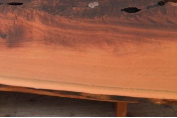 和製ビンテージ　レア　ジョージナカシマ　刻印なしの年代もの!!　小田急ハルク購入　MINGURENII COFFEE TABLE　濃淡の杢目が魅力的!素材のかたちを贅沢に活かしたコーヒーテーブル(ジョージ・ナカシマ、ミングレンII、ローテーブル、リビングテーブル、センターテーブル、ヴィンテージ、契り)(R-074177)