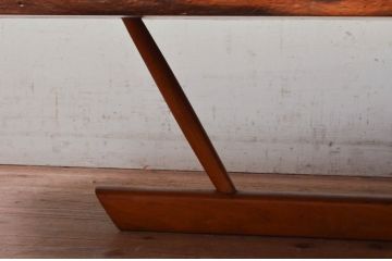 和製ビンテージ　レア　ジョージナカシマ　刻印なしの年代もの!!　小田急ハルク購入　MINGURENII COFFEE TABLE　濃淡の杢目が魅力的!素材のかたちを贅沢に活かしたコーヒーテーブル(ジョージ・ナカシマ、ミングレンII、ローテーブル、リビングテーブル、センターテーブル、ヴィンテージ、契り)(R-074177)