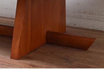 和製ビンテージ　レア　ジョージナカシマ　刻印なしの年代もの!!　小田急ハルク購入　MINGURENII COFFEE TABLE　濃淡の杢目が魅力的!素材のかたちを贅沢に活かしたコーヒーテーブル(ジョージ・ナカシマ、ミングレンII、ローテーブル、リビングテーブル、センターテーブル、ヴィンテージ、契り)(R-074177)