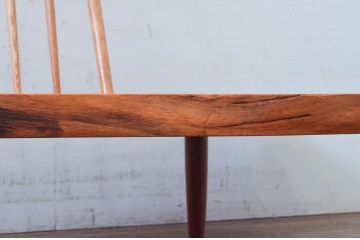 和製ヴィンテージ　小田急ハルク購入　ジョージナカシマ　BENCH　CN108　木そのままの味わいが伝わるコノイドベンチ(ジョージ・ナカシマ、長椅子、板座チェア、ビンテージ)(R-074178)