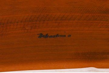 和製ヴィンテージ　小田急ハルク購入　ジョージナカシマ　BENCH　CN108　木そのままの味わいが伝わるコノイドベンチ(ジョージ・ナカシマ、長椅子、板座チェア、ビンテージ)(R-074178)