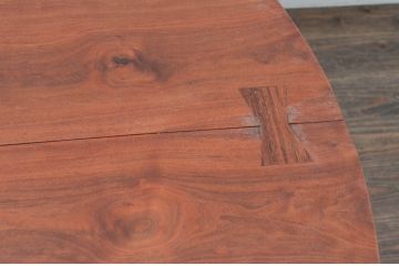 和製ビンテージ　レア　ジョージナカシマ　刻印なしの年代もの!!　小田急ハルク購入　ROUND TABLE　素材のかたちと杢目を活かしたラウンドテーブル(ジョージ・ナカシマ、丸テーブル、ローテーブル、リビングテーブル、センターテーブル、ヴィンテージ、契り)(R-074179)