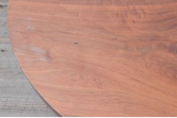 和製ビンテージ　レア　ジョージナカシマ　刻印なしの年代もの!!　小田急ハルク購入　ROUND TABLE　素材のかたちと杢目を活かしたラウンドテーブル(ジョージ・ナカシマ、丸テーブル、ローテーブル、リビングテーブル、センターテーブル、ヴィンテージ、契り)(R-074179)