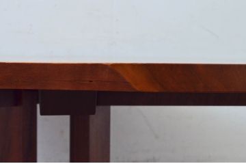 和製ビンテージ　レア　ジョージナカシマ　刻印なしの年代もの!!　小田急ハルク購入　ROUND TABLE　素材のかたちと杢目を活かしたラウンドテーブル(ジョージ・ナカシマ、丸テーブル、ローテーブル、リビングテーブル、センターテーブル、ヴィンテージ、契り)(R-074179)