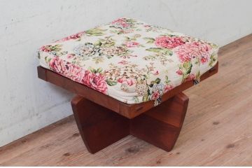 和製ビンテージ　ジョージナカシマ　小田急ハルク購入　GREENROCK OTTOMAN　CN114　こだわりの空間演出が叶うグリーンロックオットマン(ジョージ・ナカシマ、椅子、フットスツール、チェア、ヴィンテージ)(R-074180)
