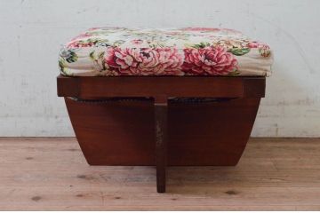 和製ビンテージ　ジョージナカシマ　小田急ハルク購入　GREENROCK OTTOMAN　CN114　こだわりの空間演出が叶うグリーンロックオットマン(ジョージ・ナカシマ、椅子、フットスツール、チェア、ヴィンテージ)(R-074180)