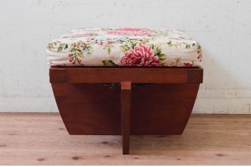 和製ビンテージ　ジョージナカシマ　小田急ハルク購入　GREENROCK OTTOMAN　CN114　こだわりの空間演出が叶うグリーンロックオットマン(ジョージ・ナカシマ、椅子、フットスツール、チェア、ヴィンテージ)(R-074182)