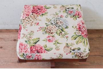 和製ビンテージ　ジョージナカシマ　小田急ハルク購入　GREENROCK OTTOMAN　CN114　こだわりの空間演出が叶うグリーンロックオットマン(ジョージ・ナカシマ、椅子、フットスツール、チェア、ヴィンテージ)(R-074183)
