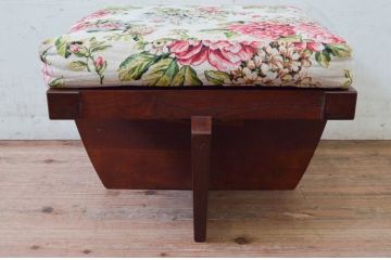 和製ビンテージ　ジョージナカシマ　小田急ハルク購入　GREENROCK OTTOMAN　CN114　こだわりの空間演出が叶うグリーンロックオットマン(ジョージ・ナカシマ、椅子、フットスツール、チェア、ヴィンテージ)(R-074183)