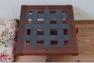 和製ビンテージ　ジョージナカシマ　小田急ハルク購入　GREENROCK OTTOMAN　CN114　こだわりの空間演出が叶うグリーンロックオットマン(ジョージ・ナカシマ、椅子、フットスツール、チェア、ヴィンテージ)(R-074184)