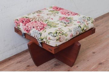 和製ビンテージ　ジョージナカシマ　小田急ハルク購入　GREENROCK OTTOMAN　CN114　こだわりの空間演出が叶うグリーンロックオットマン(ジョージ・ナカシマ、椅子、フットスツール、チェア、ヴィンテージ)(R-074185)