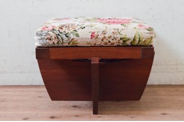 和製ビンテージ　ジョージナカシマ　小田急ハルク購入　GREENROCK OTTOMAN　CN114　こだわりの空間演出が叶うグリーンロックオットマン(ジョージ・ナカシマ、椅子、フットスツール、チェア、ヴィンテージ)(R-074186)