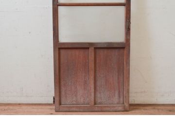 アンティーク建具　どこか懐かしさを感じる幅狭ガラス扉1枚(ドア、ガラス戸)(R-074187)