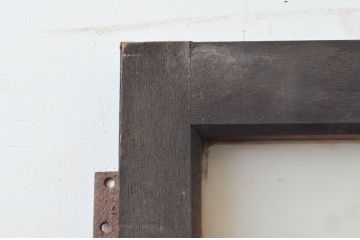 アンティーク建具　どこか懐かしさを感じる幅狭ガラス扉1枚(ドア、ガラス戸)(R-074187)